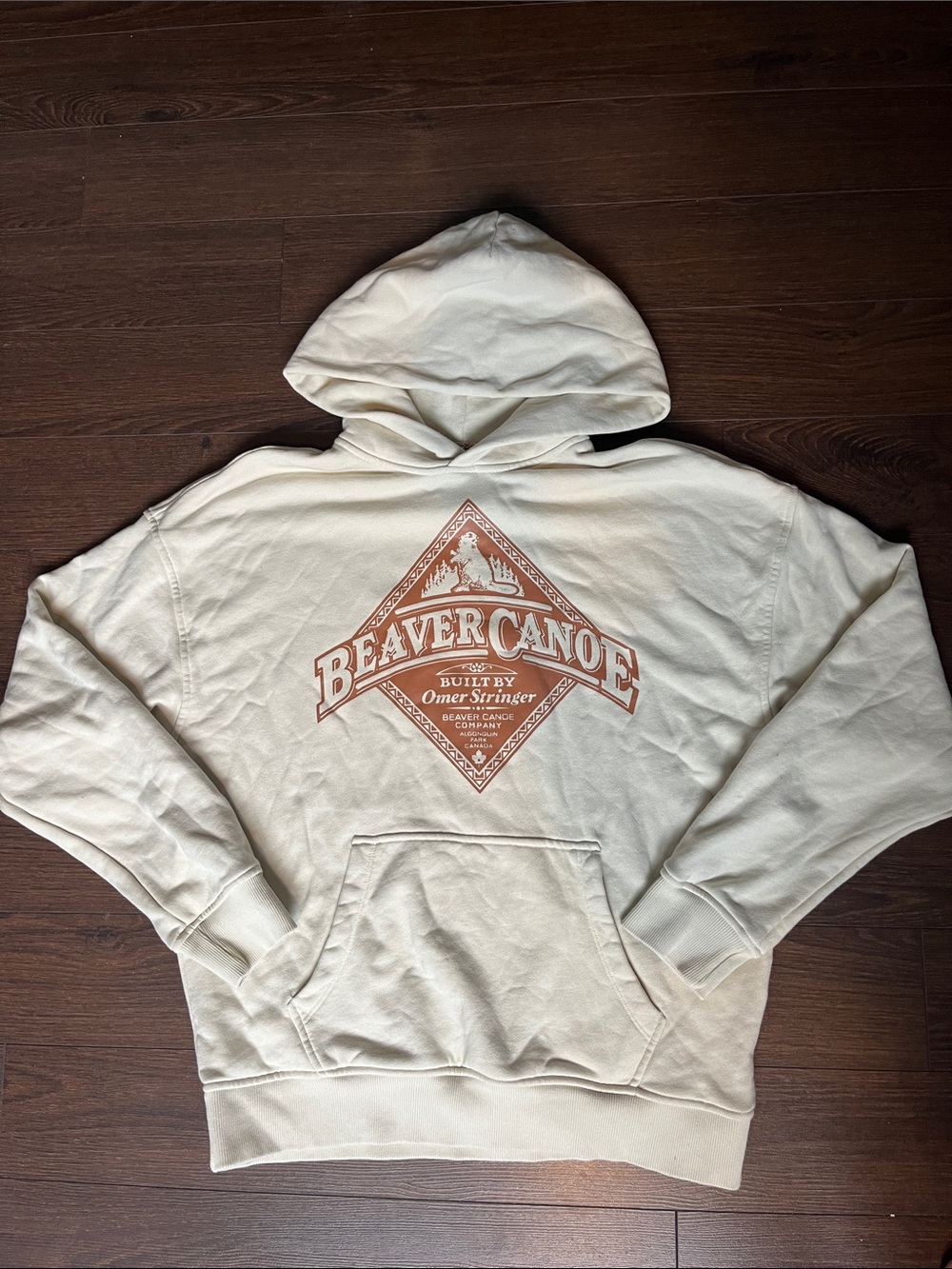 Roots Cream Hoodie with Rust Graphic